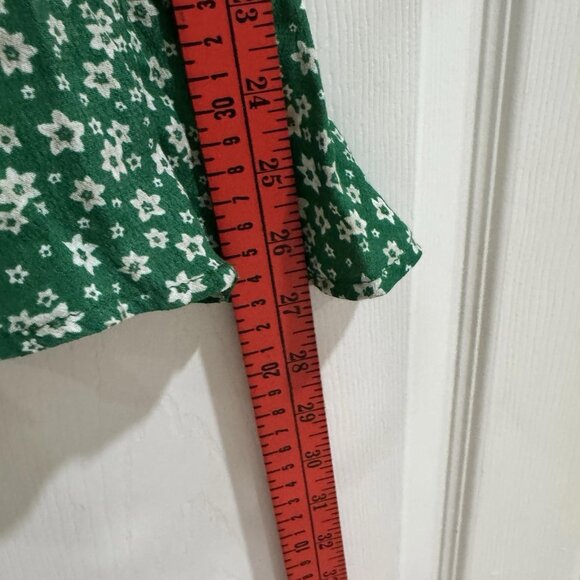 Women’s The Dress Forum Green Floral Dress Size Large L Spring Summer - Picture 9 of 9